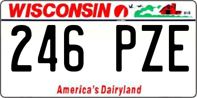 WI license plate 246PZE