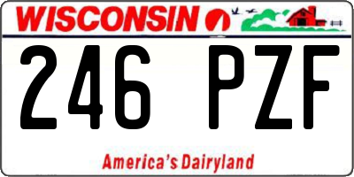 WI license plate 246PZF