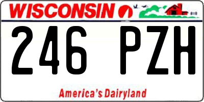 WI license plate 246PZH