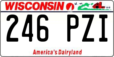 WI license plate 246PZI