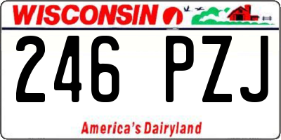 WI license plate 246PZJ