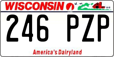 WI license plate 246PZP
