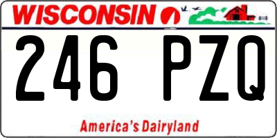 WI license plate 246PZQ