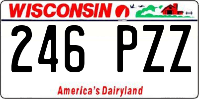 WI license plate 246PZZ