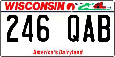 WI license plate 246QAB