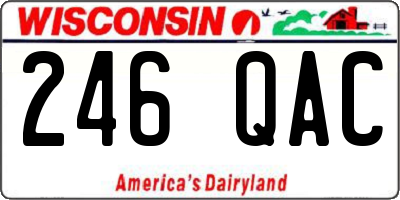WI license plate 246QAC