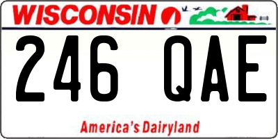 WI license plate 246QAE