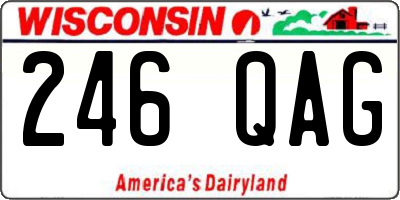 WI license plate 246QAG