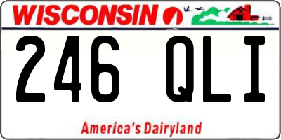 WI license plate 246QLI