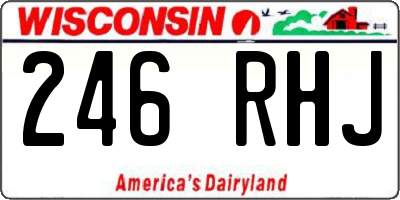 WI license plate 246RHJ