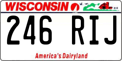 WI license plate 246RIJ