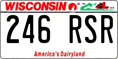 WI license plate 246RSR