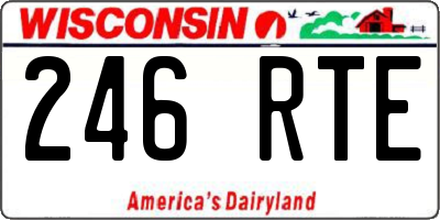 WI license plate 246RTE