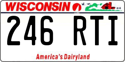 WI license plate 246RTI