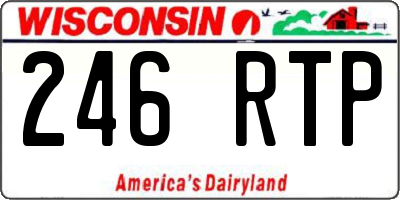 WI license plate 246RTP