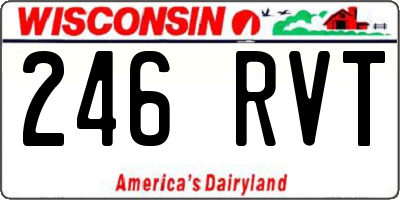 WI license plate 246RVT