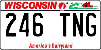 WI license plate 246TNG
