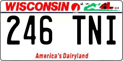 WI license plate 246TNI