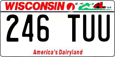 WI license plate 246TUU