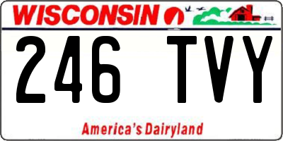 WI license plate 246TVY