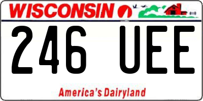 WI license plate 246UEE