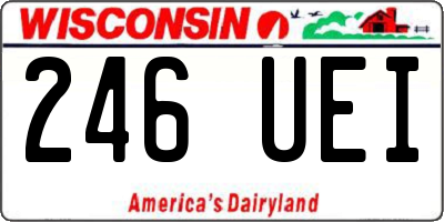 WI license plate 246UEI