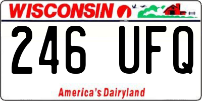 WI license plate 246UFQ