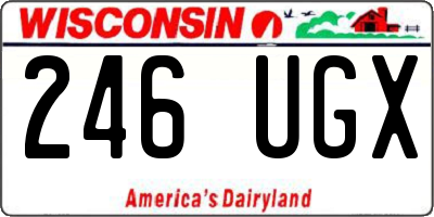 WI license plate 246UGX