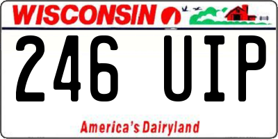 WI license plate 246UIP