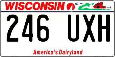 WI license plate 246UXH