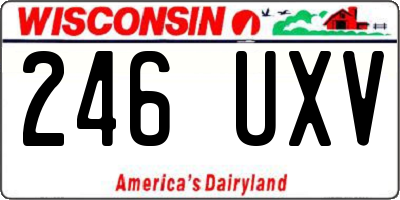WI license plate 246UXV