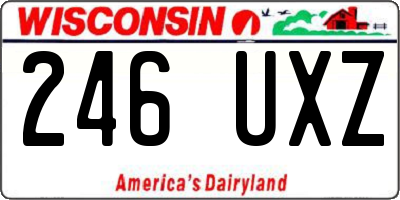 WI license plate 246UXZ