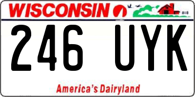 WI license plate 246UYK