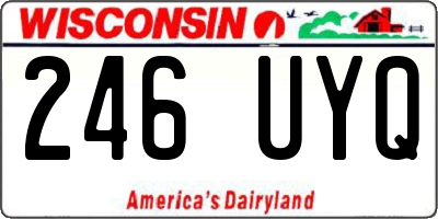 WI license plate 246UYQ
