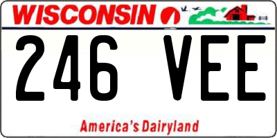 WI license plate 246VEE