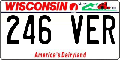 WI license plate 246VER