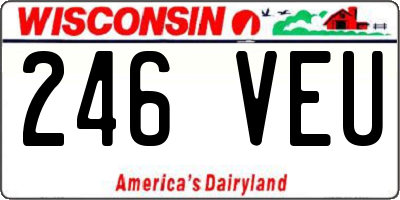 WI license plate 246VEU
