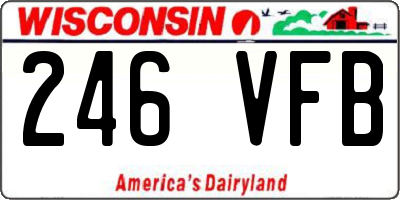 WI license plate 246VFB