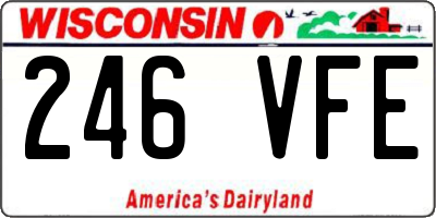 WI license plate 246VFE