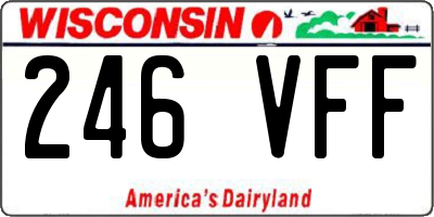 WI license plate 246VFF