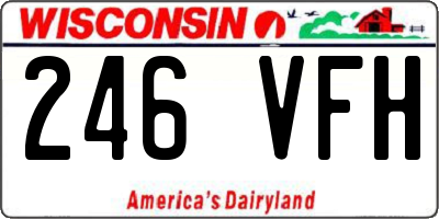 WI license plate 246VFH