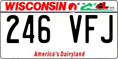 WI license plate 246VFJ