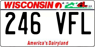WI license plate 246VFL
