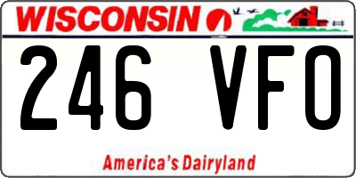 WI license plate 246VFO