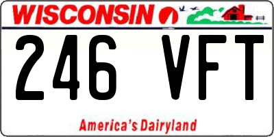 WI license plate 246VFT