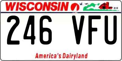 WI license plate 246VFU