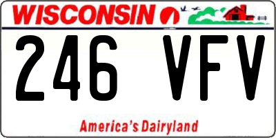 WI license plate 246VFV