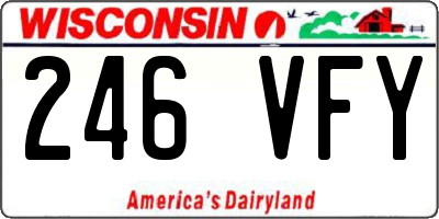 WI license plate 246VFY