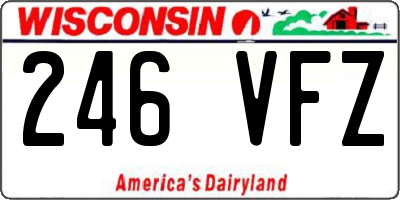 WI license plate 246VFZ