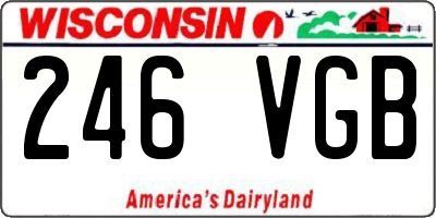 WI license plate 246VGB